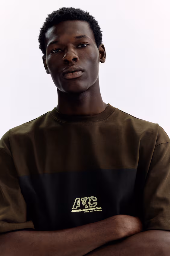 Футболка с принтом оверсайз