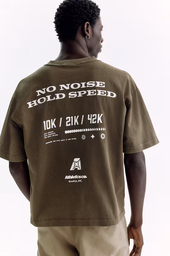 Футболка с принтом свободного кроя