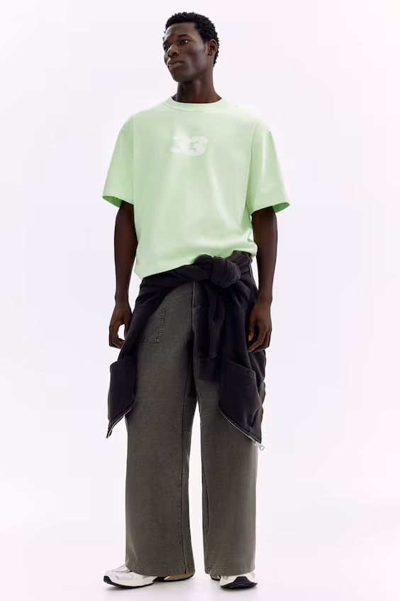 Футболка с принтом свободного кроя