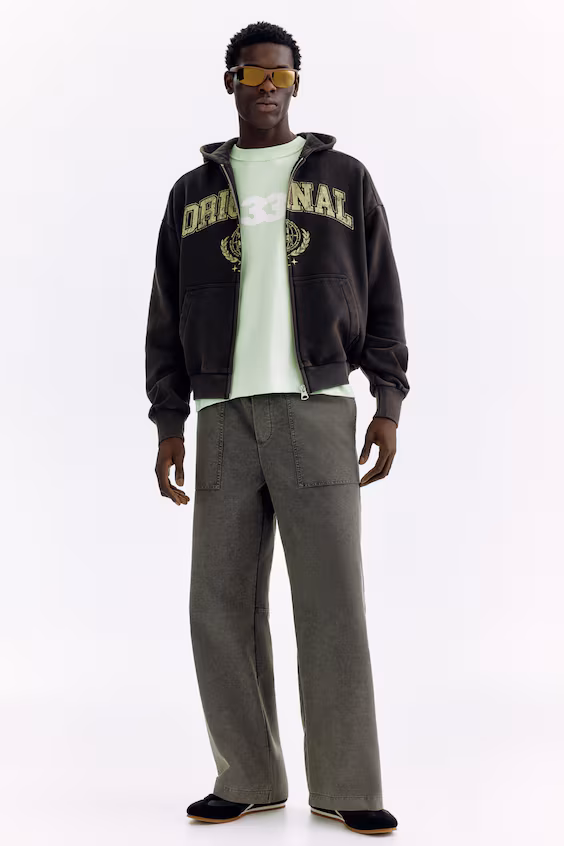 Худи с капюшоном в оригинальном принте oversized fit