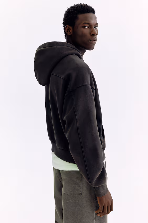 Худи с капюшоном в оригинальном принте oversized fit