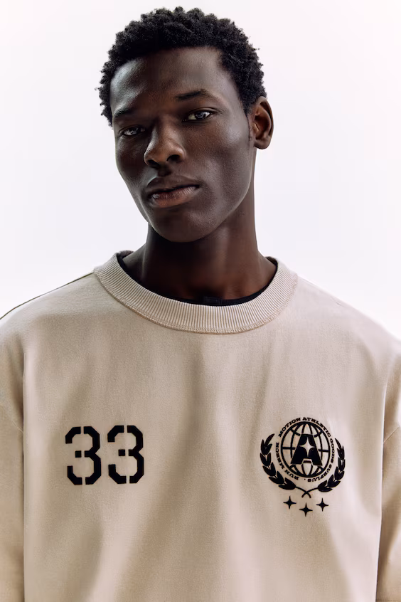 Принтованная футболка свободного кроя