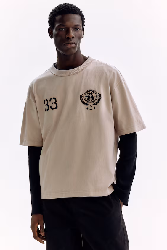 Принтованная футболка свободного кроя