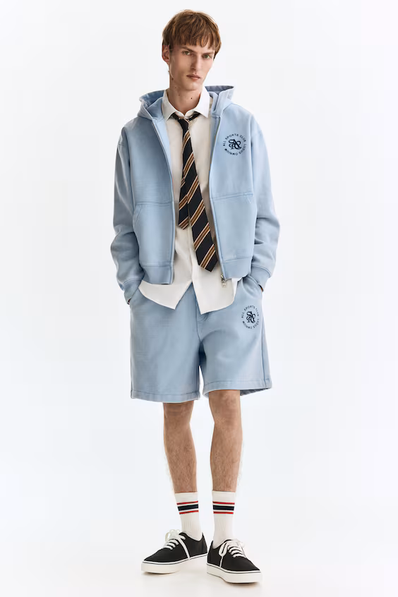 Пальто с капюшоном loose fit и молнией