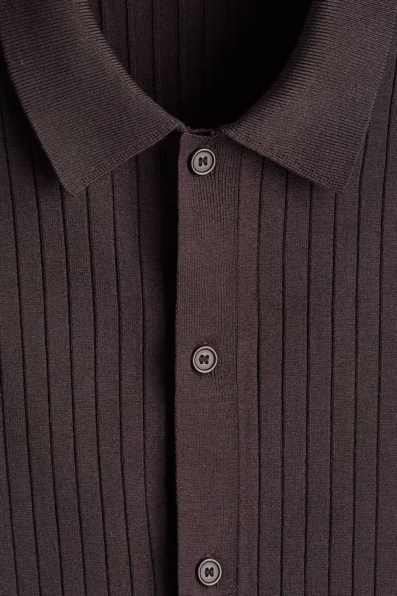 Рубашка из рубчатой ткани стандартного кроя