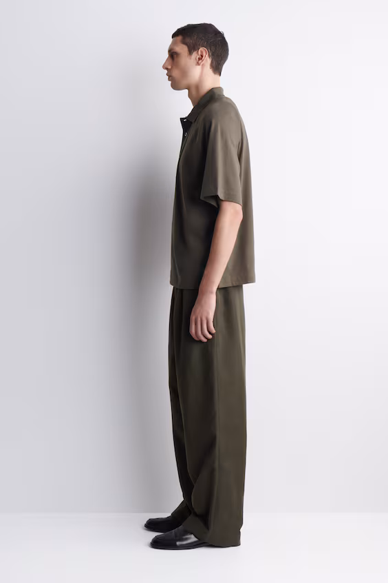 Поло в стиле комфорт из хлопка и льна