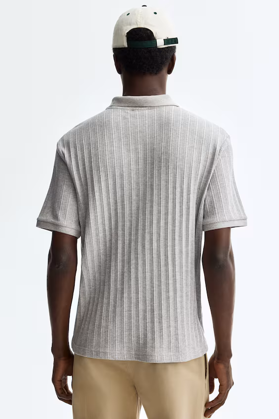 Поло из джерси с текстурой slim fit