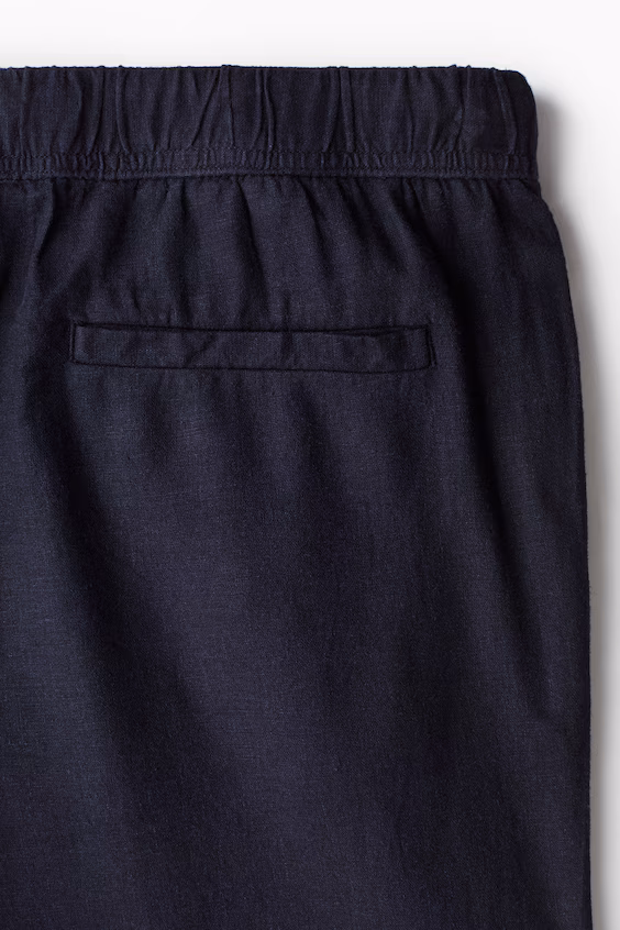 Брюки из смеси льна комфортного кроя