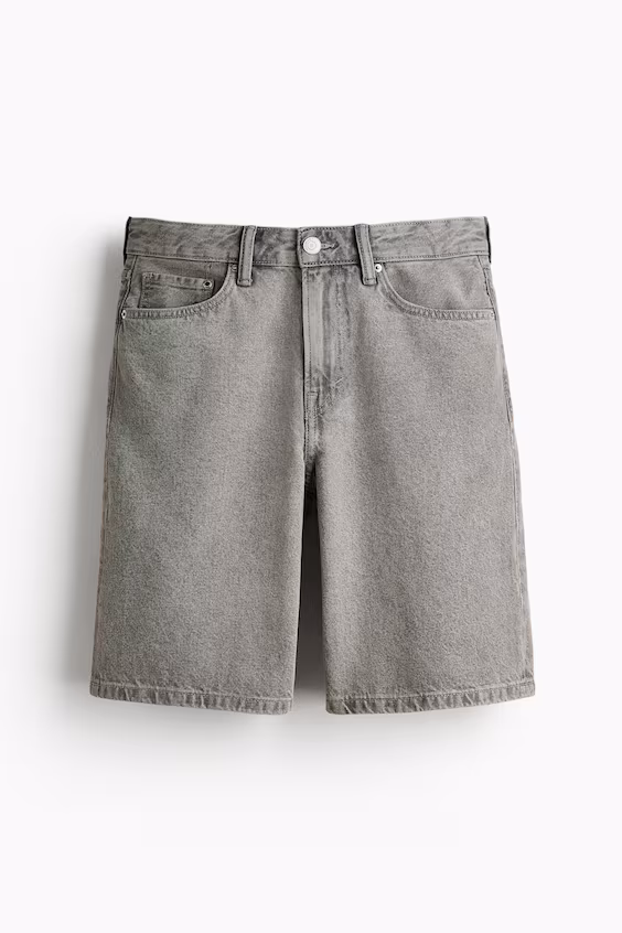 Шорты из джинсовой ткани свободного кроя