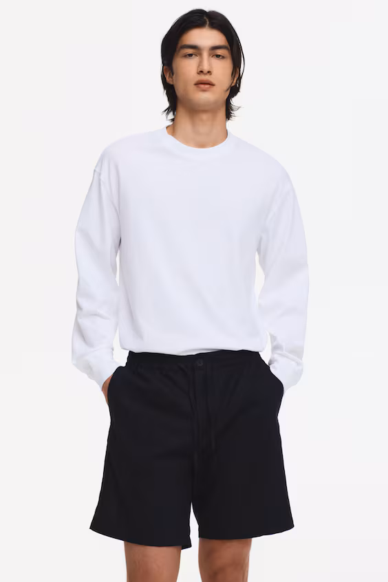 Шорты из смесового льна regular fit