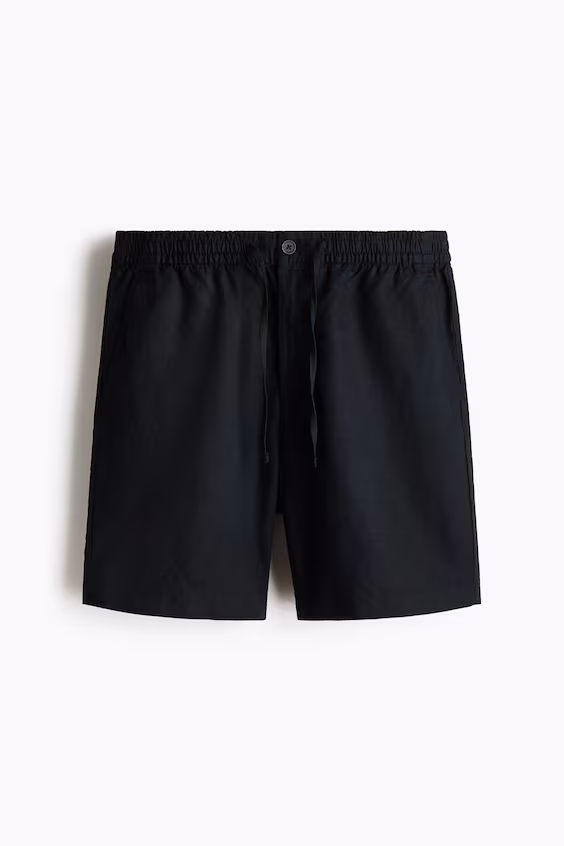 Шорты из смесового льна regular fit
