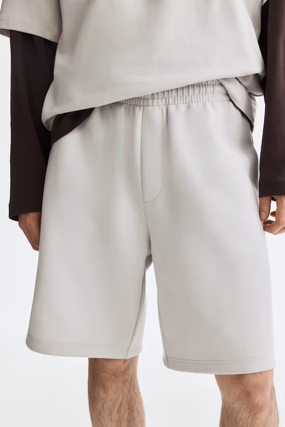 Шорты из интерлока relaxed fit