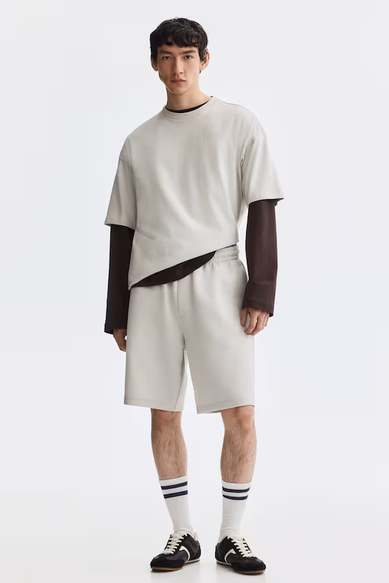 Шорты из интерлока relaxed fit