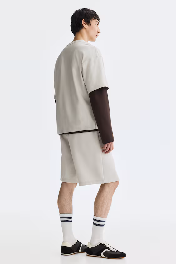 Шорты из интерлока relaxed fit