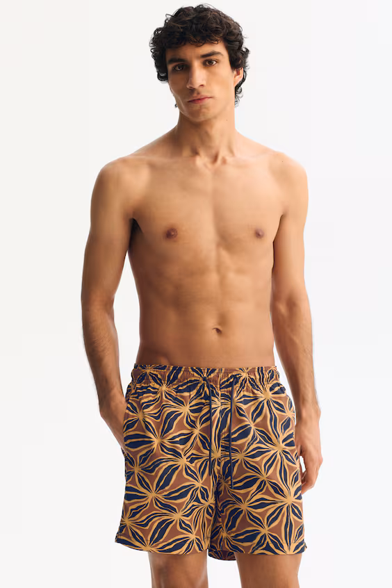 Плавки с принтом пальм