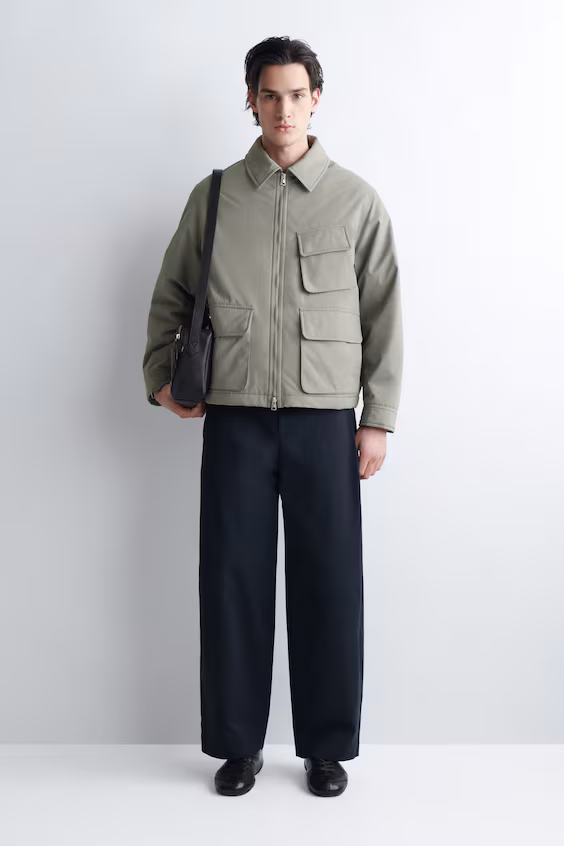 Классическая сумка через плечо - из кожи