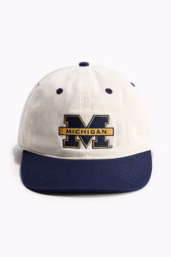 Бейсболка из хлопкового холста с узором