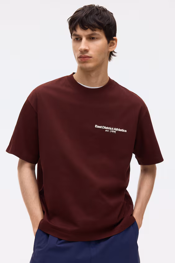 Футболка с принтом свободного кроя