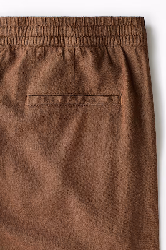 Брюки из смесового льна с комфортной посадкой