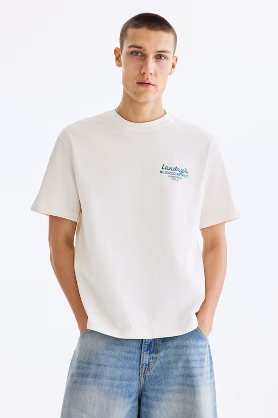 Футболка с принтом свободного кроя