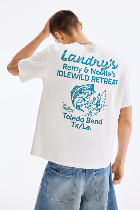 Футболка с принтом свободного кроя