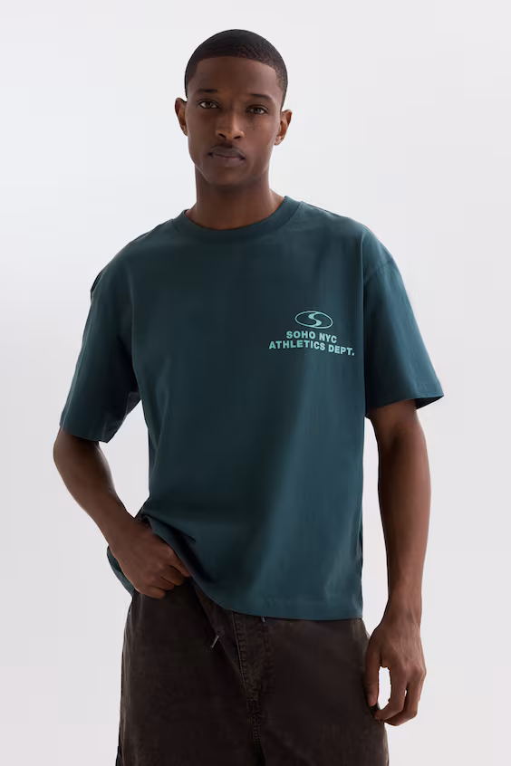 Футболка с принтом свободного кроя