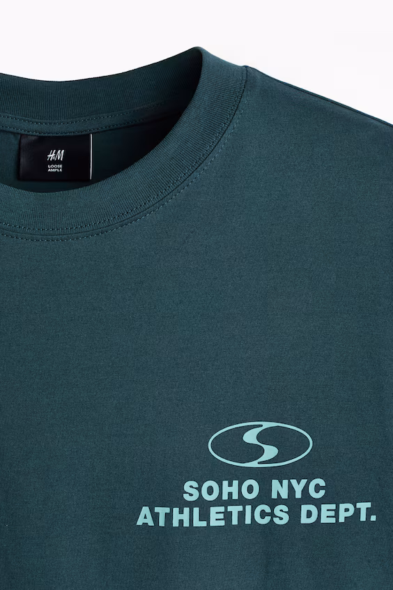 Футболка с принтом свободного кроя