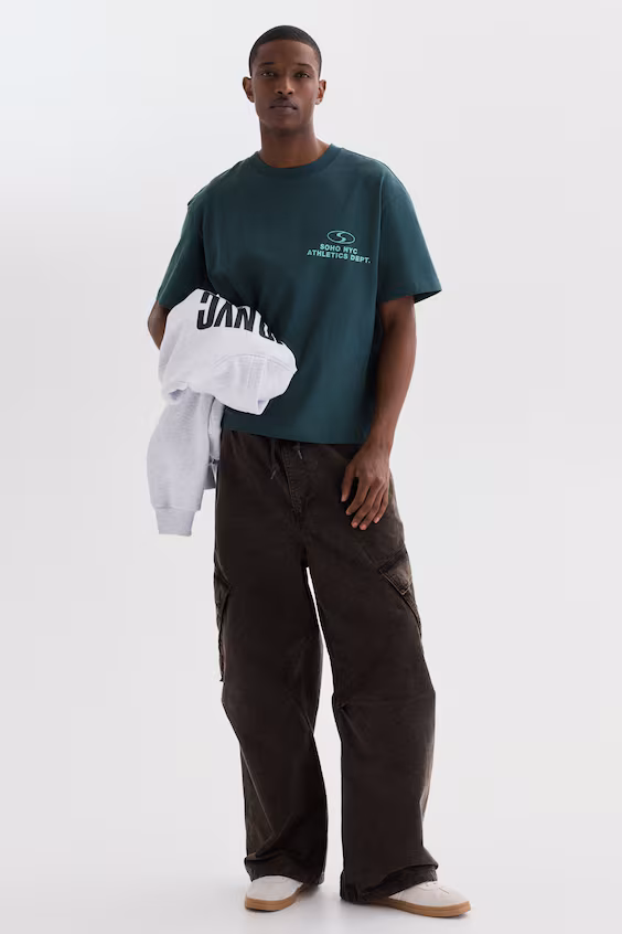 Футболка с принтом свободного кроя