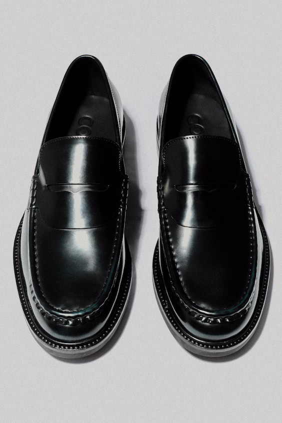 Лоферы из состаренной кожи