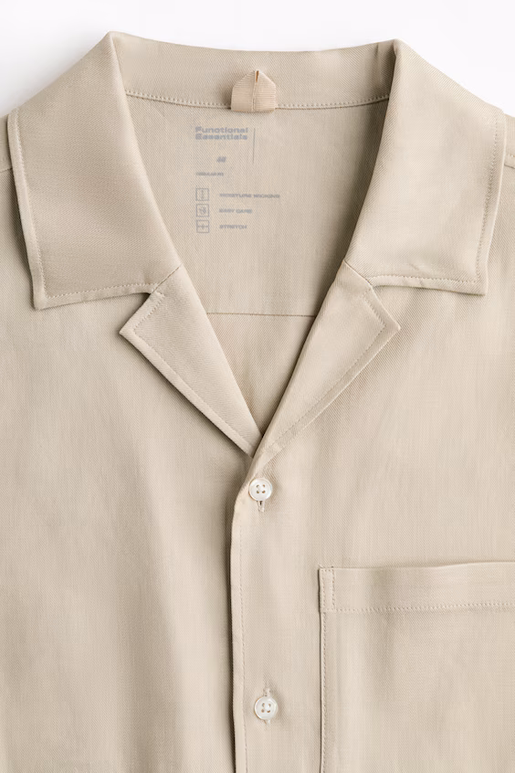 Рубашка-резорт из смесового льна свободного кроя