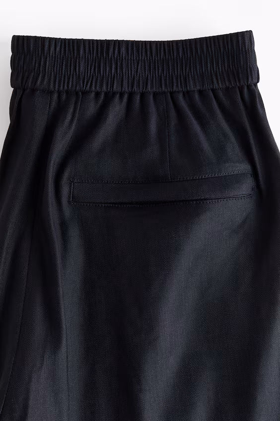 Шорты из смесового льна свободного кроя