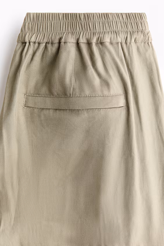 Брюки из льна four-way stretch свободного кроя