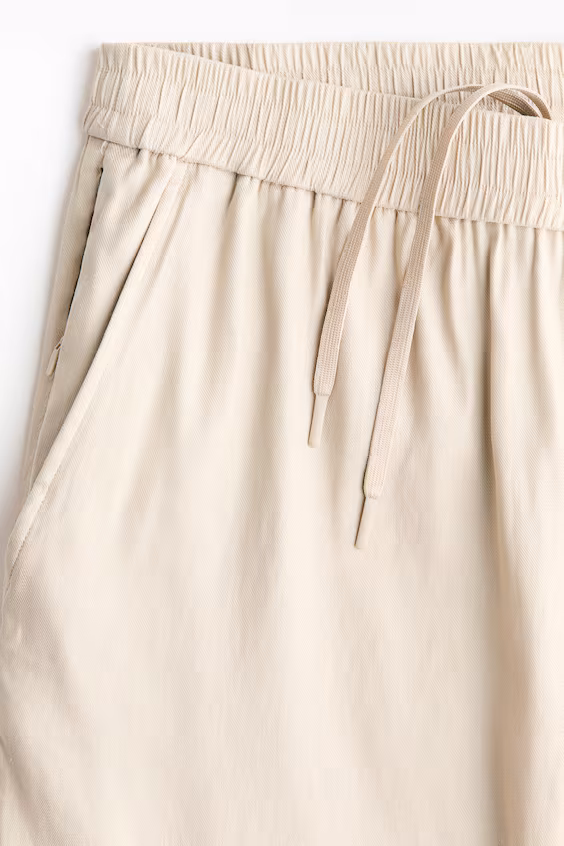 Брюки из льна four-way stretch свободного кроя