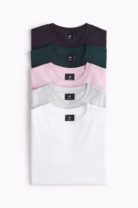 Набор из 5 футболок стандартного кроя