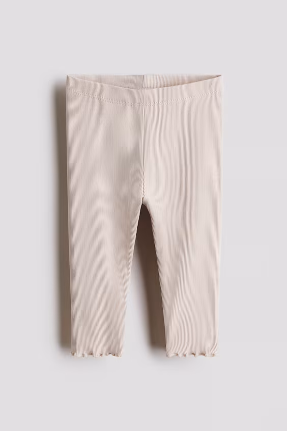Ребристые леггинсы из хлопка