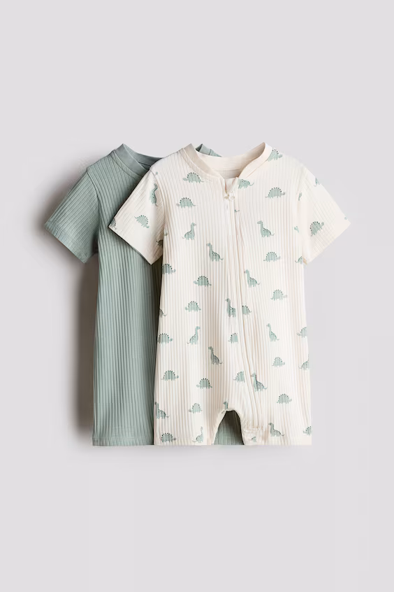 Набор из 2 цельнокроеных пижам из хлопка