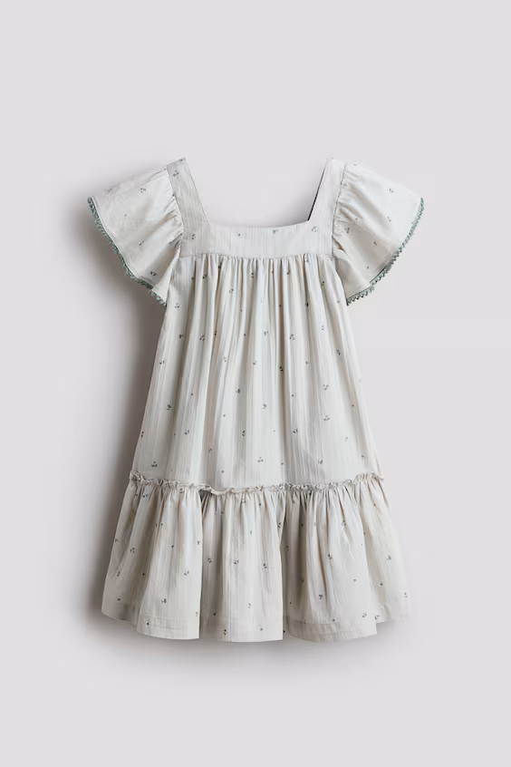 Платье а-силуэт из хлопка