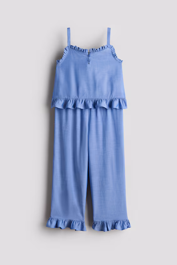 Комплект из 2 предметов в складчатой ткани с оборками