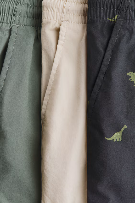 Набор из 3 шорт из хлопка