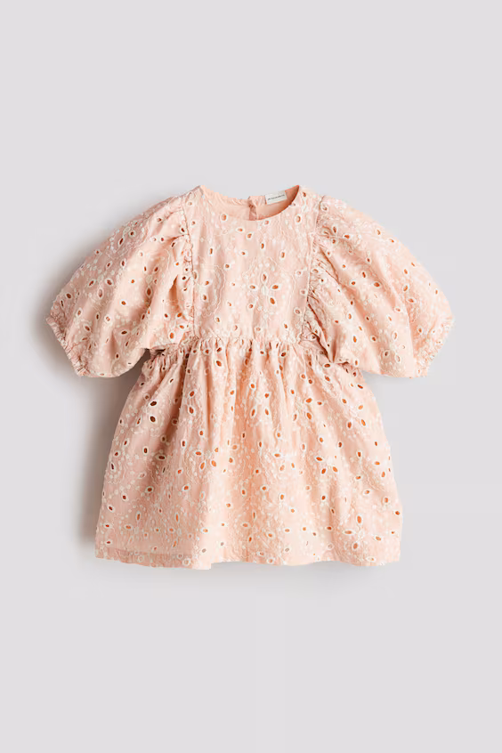 Платье из хлопка с английской вышивкой h&m