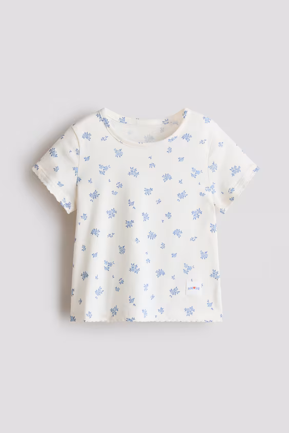 Трикотажный свитер с принтом из хлопка