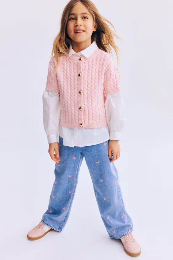 Кардиган из вязаного полотна