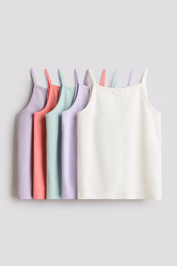 Набор из 5 топов без рукавов из джерси