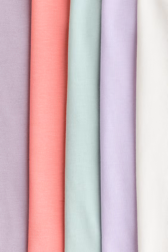 Набор из 5 топов без рукавов из джерси