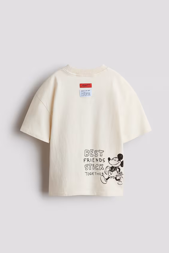 Футболка с принтом в свободном крое