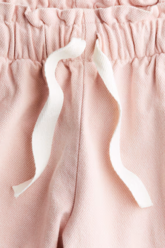 Брюки из хлопка с волнистыми штанинами