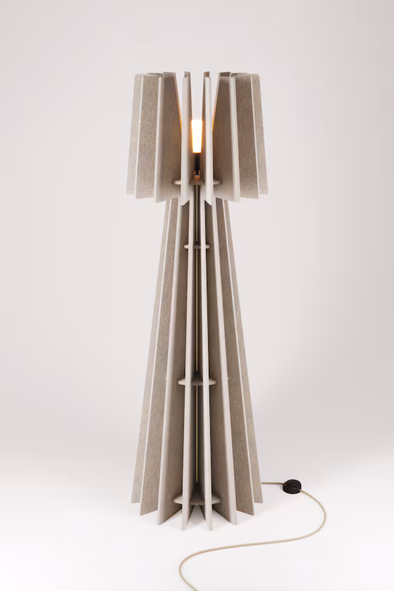 Напольная лампа из звукопоглощающего материала