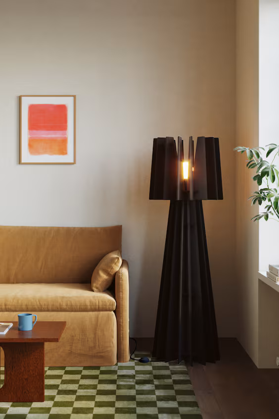 Напольный светильник из звукопоглощающего материала