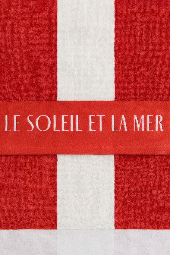 Пляжное полотенце из хлопка в полоску