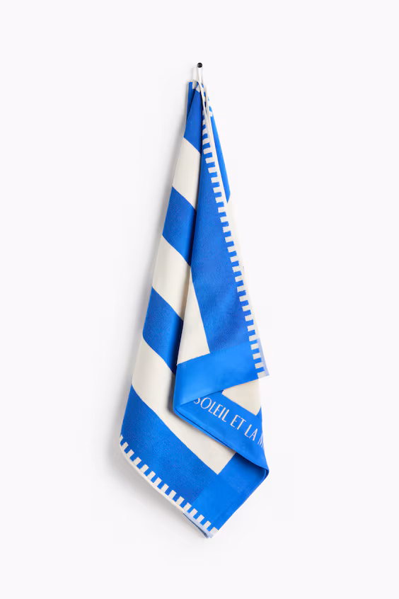 Пляжное полотенце из хлопка в полоску